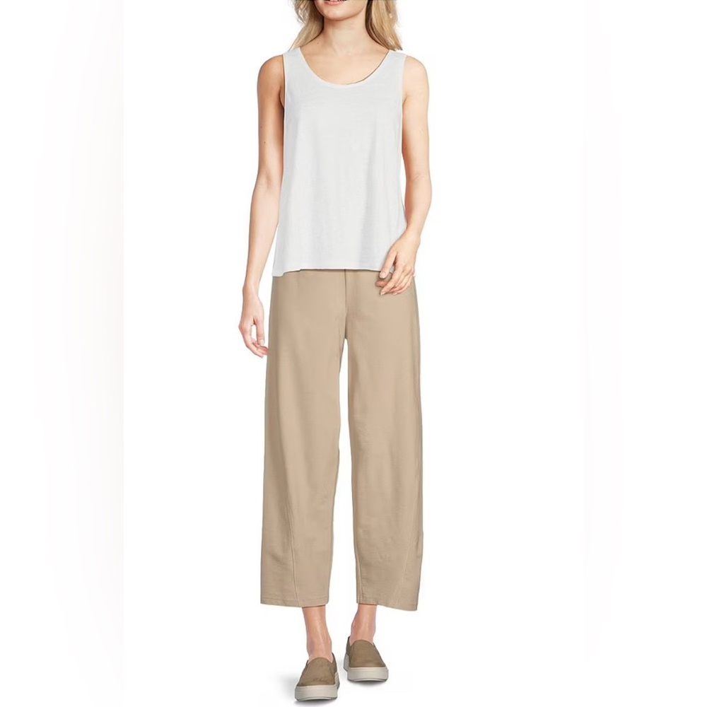Eileen Fisher Beige Organic Cotton Hemp Lantern Pants in Size XL